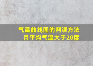 气温曲线图的判读方法 月平均气温大于20度